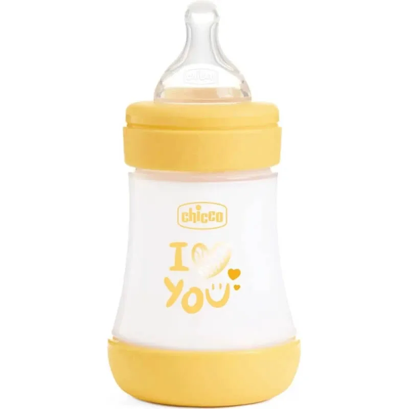 Chicco perfect 5 - biberon cu debit lent 150 ml - galben — preț și oferte