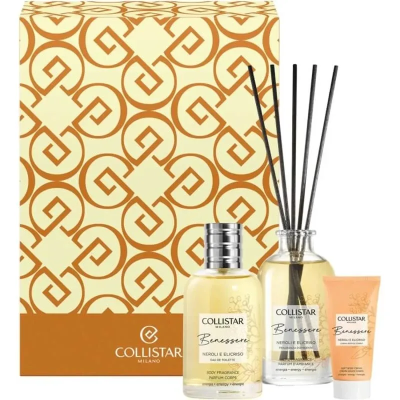 Collistar wellness box set neroli e elicriso - edt 100 ml + cremă de corp moale 50 ml + parfum de cameră — preț și oferte