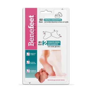 Biogenya Benefeet - 2 mănuși exfoliante pentru picioare + cremă hidratantă