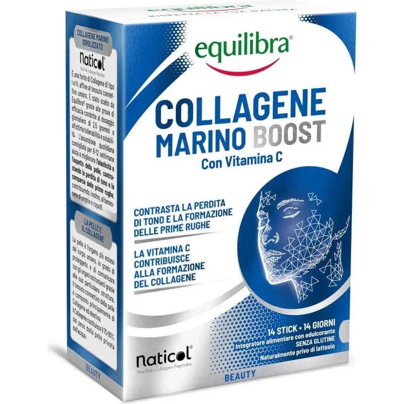 Equilibra colagen marin boost 14 stickpacks - supliment pentru piele — preț și oferte