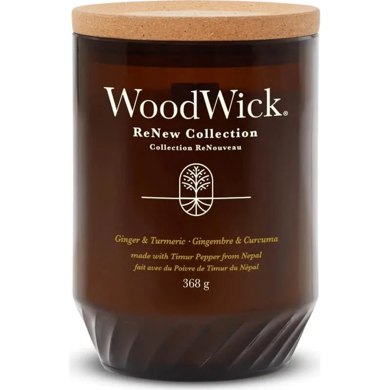Woodwick Renew colecție ghimbir &amp; tumeric - lumânare mare 368 g — preț și oferte