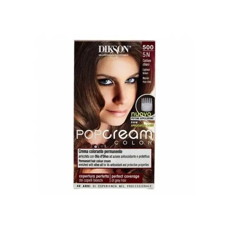 Dikson Pop cream color - cremă colorantă permanentă nr.500 maro deschis — preț și oferte