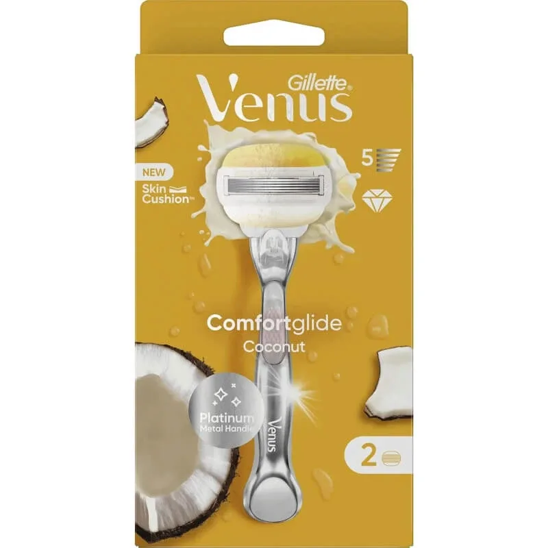 Gillette venus comfortglide coconut - aparat de ras manual + 2 lame de ras — preț și oferte