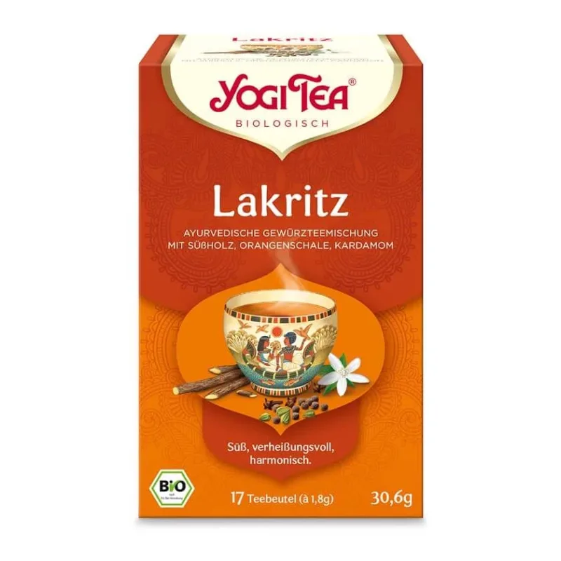 YOGI TEA, lemn dulce, ceai organic din plante și condimente 17X1,8 g — preț și oferte