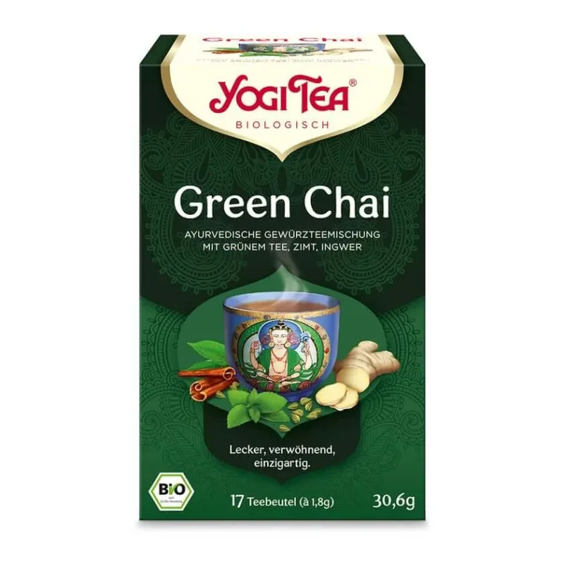 YOGI TEA, Green Chai, ceai organic din plante și condimente 17X1,8 g — preț și oferte