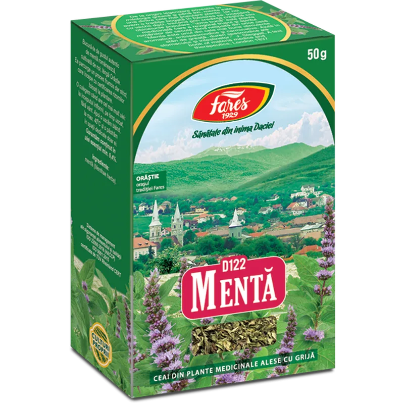 Menta, iarba, D122, ceai la punga, Fares | 50G — preț și oferte