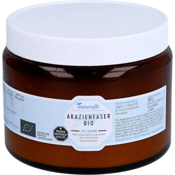 NATURAFIT Acacia fibre pulbere organică 200 g — preț și oferte