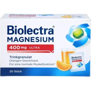 BIOLECTRA Magneziu 400 mg ultra drinking gran.orange 20 Capsule