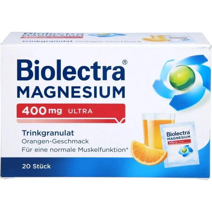BIOLECTRA Magneziu 400 mg ultra drinking gran.orange 20 Capsule — preț și oferte