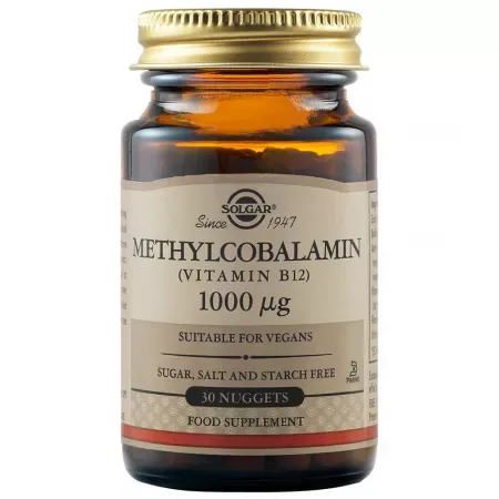 Metilcobalamina Vitamina B12 1000 mg, Solgar | 30 tablete sublinguale — preț și oferte