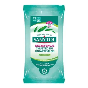 Sanytol, șervețele universale pentru curățarea și dezinfectarea suprafețelor, 36 buc.