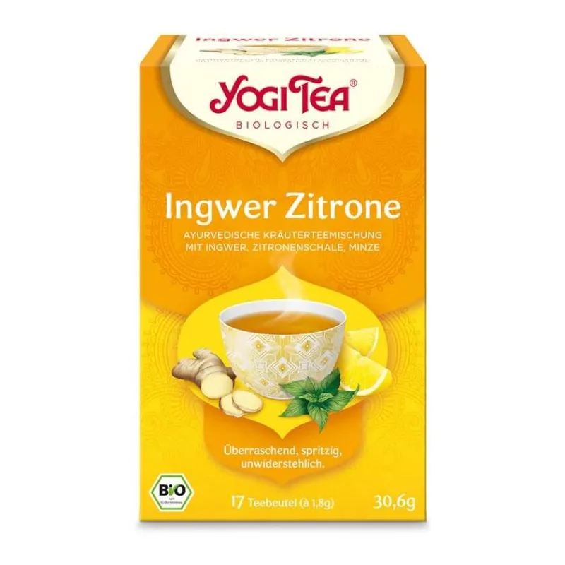 YOGI TEA, Ginger Lemon, ceai organic din plante 17X1,8 g — preț și oferte