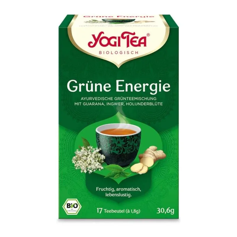 YOGI TEA, Green Energy, Ceai verde organic din plante 17X1,8 g — preț și oferte