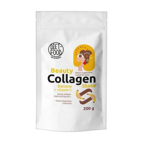 Diet-Food Women Beauty Colagen Shake Banană, pulbere, 200 g — preț și oferte