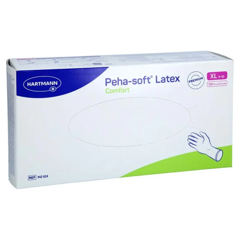 Peha-soft Latex Comfort Unt.hands.unsterile Pf Xl 100 buc — preț și oferte