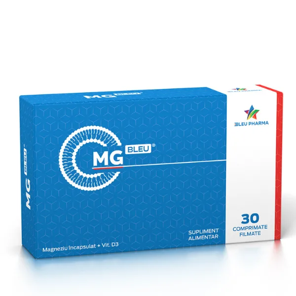 MgBleu magneziu + vitamina D, Bleu Pharma | 30 comprimate — preț și oferte