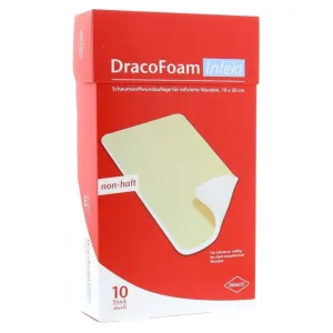 Dracofoam Infect Spumă pansament 10x20 10 buc.