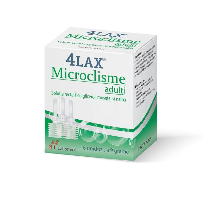 Microclisme adulti 4Lax, Labormed | 6 unidoze x 9 g — preț și oferte
