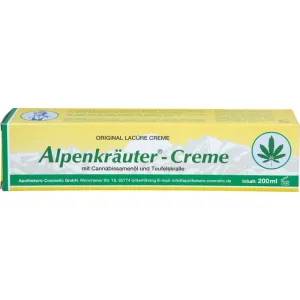 ALPENKRÄUTER Cremă Lacure cu ulei de canabis și coroană a diavolului 200 ml