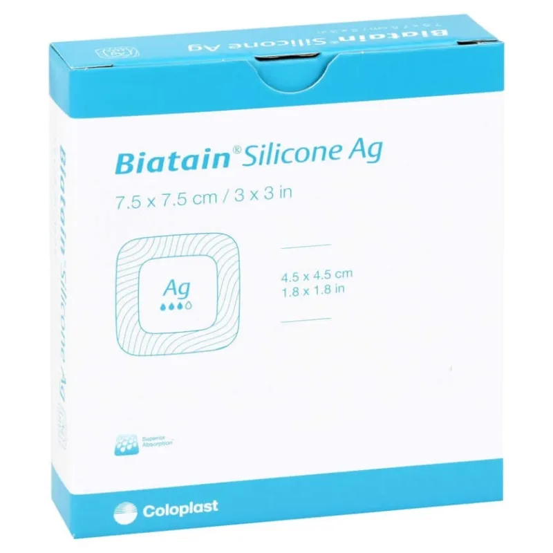 Biatain silicon Ag spumă pansament 7.5x7, 5 buc. — preț și oferte