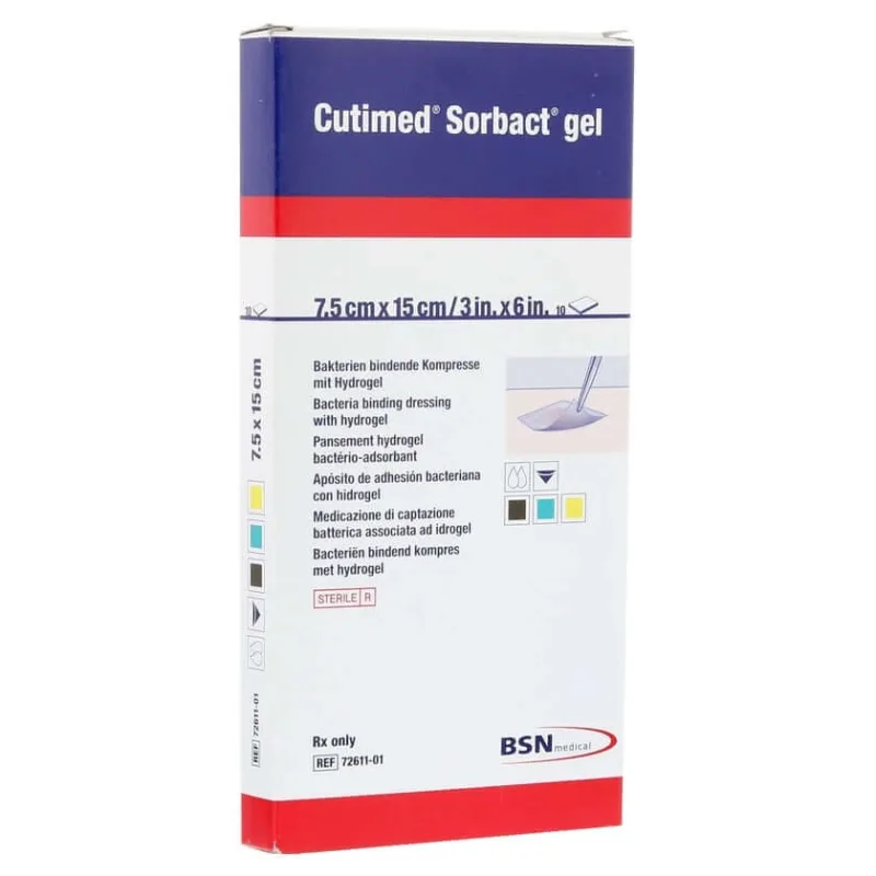 Cutimed Sorbact Gel Comprese 7.5x15 cm 10 buc. — preț și oferte