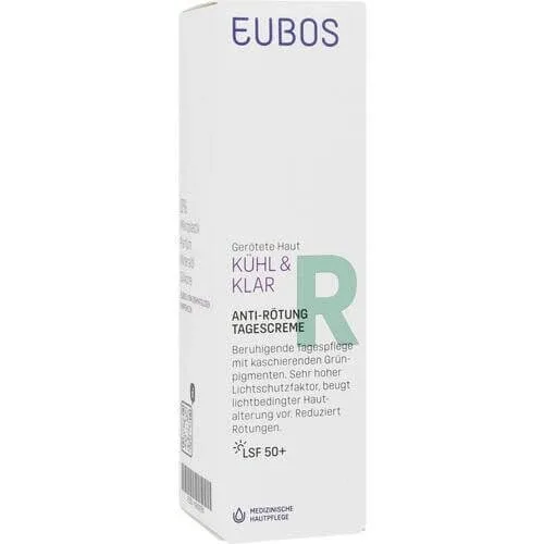 EUBOS COOL & CLEAR Cremă de zi împotriva roșeață SPF 50+ 40 ml — preț și oferte