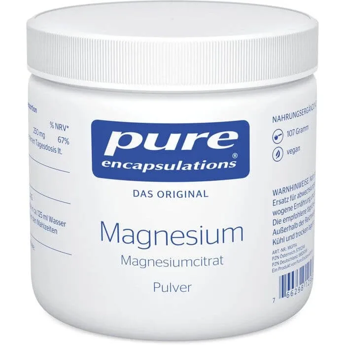 PURE ENCAPSULATIONS Magnesiu Magn.Citrat pulbere 107 g — preț și oferte