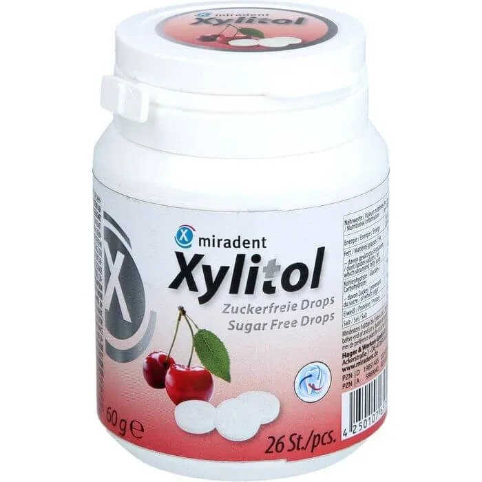 MIRADENT Xylitol Drops Cherry tin 60 g — preț și oferte