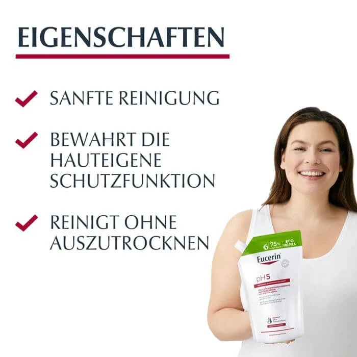 EUCERIN pH5 Loțiune de spălare pentru piele sensibilă Reîncărcare 750 ml — preț și oferte