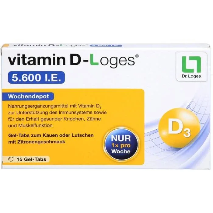 VITAMINA D-LOGES 5.600 I.E. depou săptămânal file masticabile 15 buc. — preț și oferte
