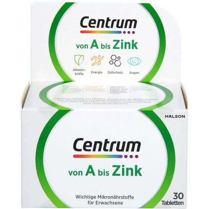 CENTRUM A-Zinc Tablete 30 Capsule — preț și oferte