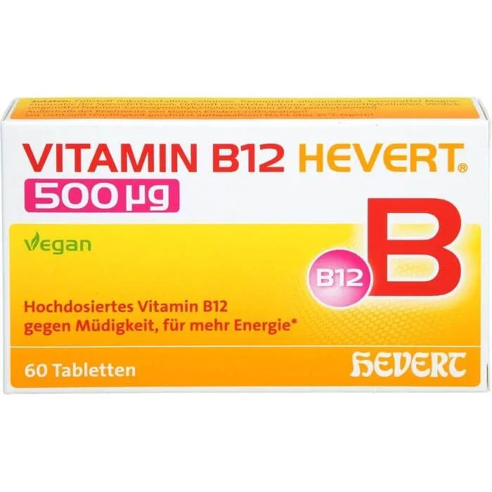 VITAMINA B12 HEVERT 500 µg Tablete 60 Capsule — preț și oferte