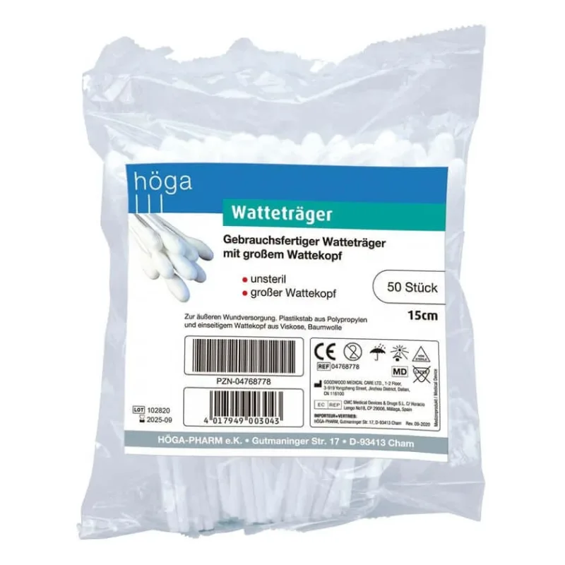 Suport de vată de bumbac 15 cm cu cap mare de vată de bumbac 50 buc — preț și oferte