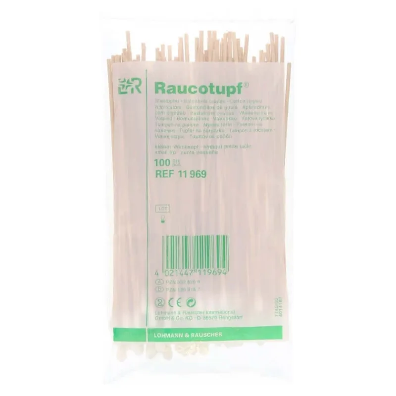 Raucotupf bețișor tampon mic cu cap de bumbac 100 buc — preț și oferte