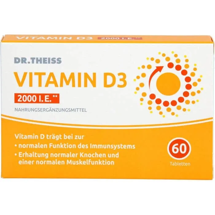 DR.THEISS Vitamina D3 Tablete 2000 U.I. 60 Capsule — preț și oferte