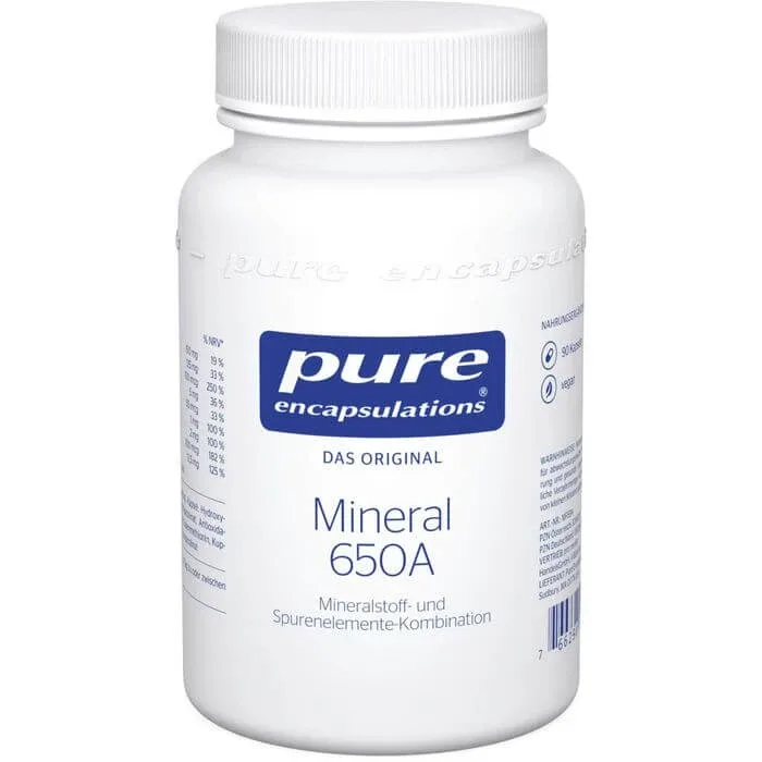PURE ENCAPSULATIONS Mineral 650A Capsule 90 Capsule — preț și oferte