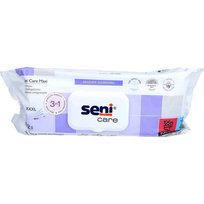 SENI care șervețele umede maxi 25x30 cm 52 buc. — preț și oferte