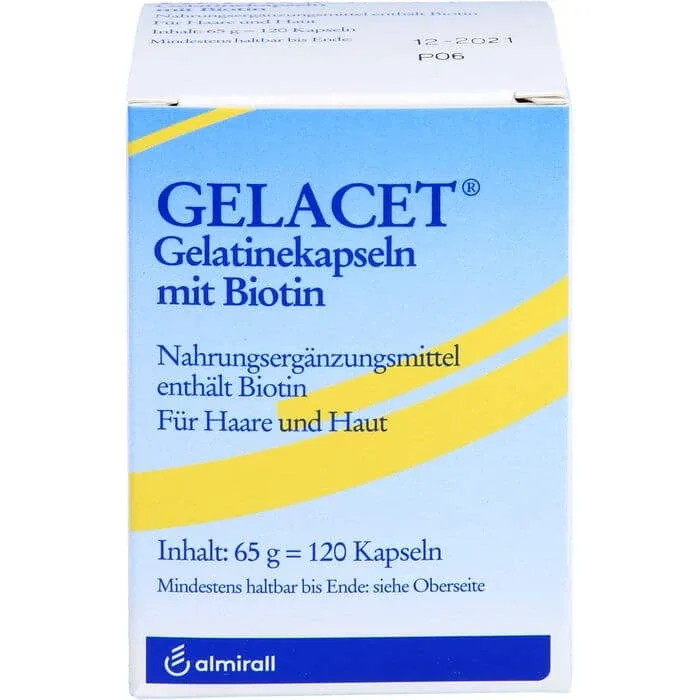 GELACET Gelatine Capsule cu Biotin 120 Capsule — preț și oferte