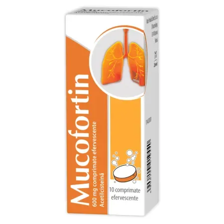 Mucofortin 600 mg, Natur Produkt | 10 comprimate efervescente NATUR PRODUKT ZDROVI — preț și oferte