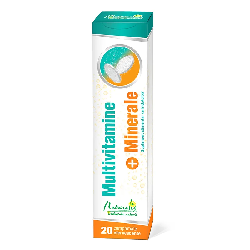 Multivitamine si minerale, 20 comprimate efervescente, Naturalis — preț și oferte