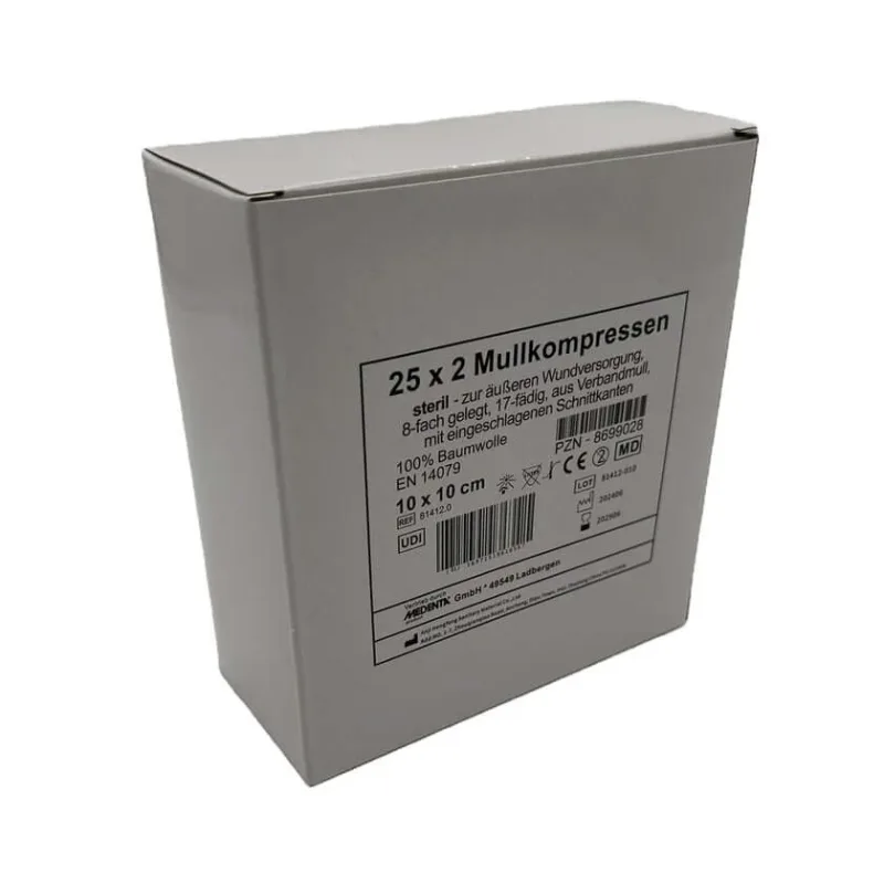 Comprese de tifon 10x10 cm sterile 8 fold 25X2 buc — preț și oferte