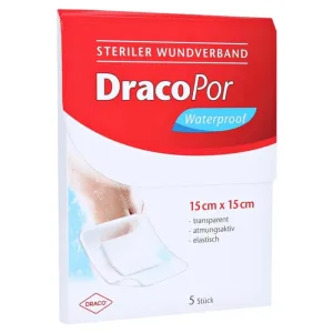 Dracopor Pansament impermeabil pentru răni 15x15 cm 5 buc