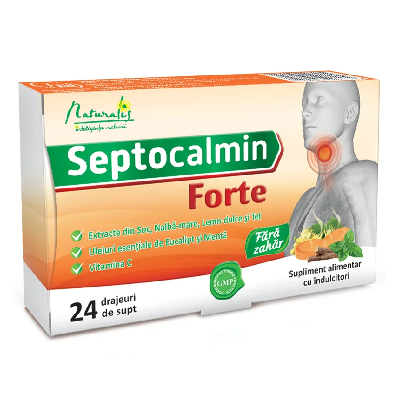 Septocalmin Forte, 24 pastile, Naturalis — preț și oferte