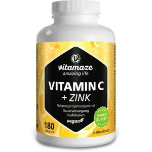 VITAMINA C 1000 mg doză mare + zinc comprimate vegane 180 buc.