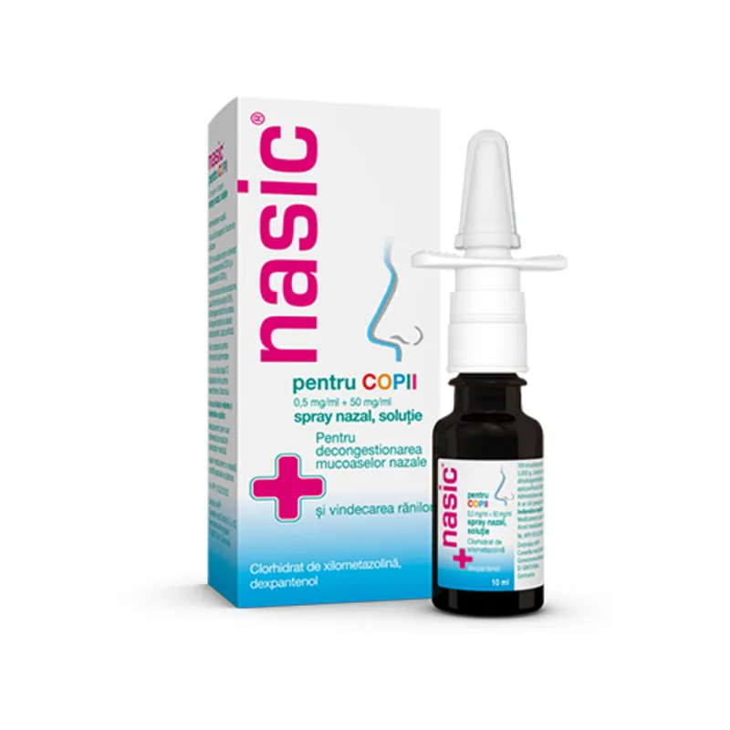 Nasic pentru copii spray nazal, solutie, 0,5 mg/ml + 50 mg/ml, Cassella Med | 10 ml M.C.M. KLOSTERFRAU V — preț și oferte