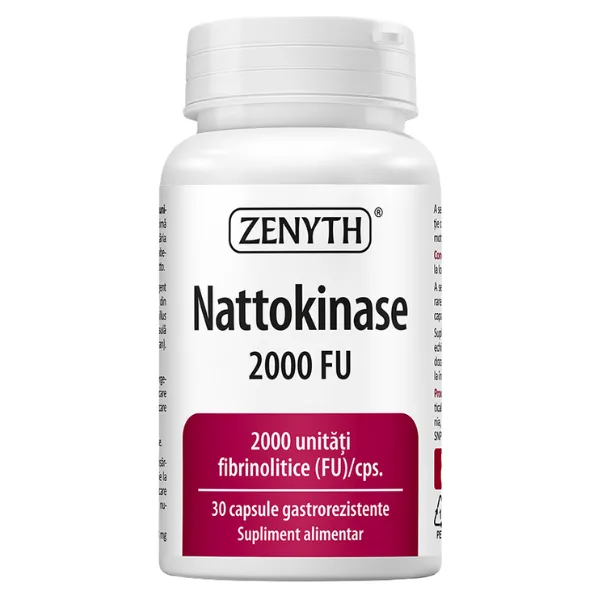 Nattokinase 2000FU, Zenyth | 30 capsule — preț și oferte