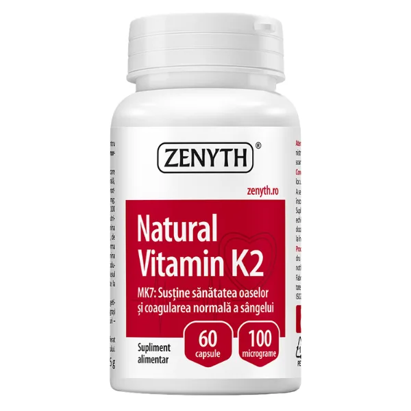 Natural Vitamina K2, Zenyth | 60 capsule — preț și oferte