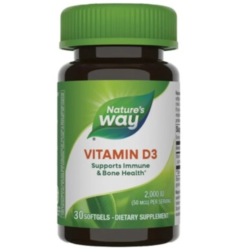 Natures Way Vitamina D3 2000 ui | 30 capsule SECOM — preț și oferte