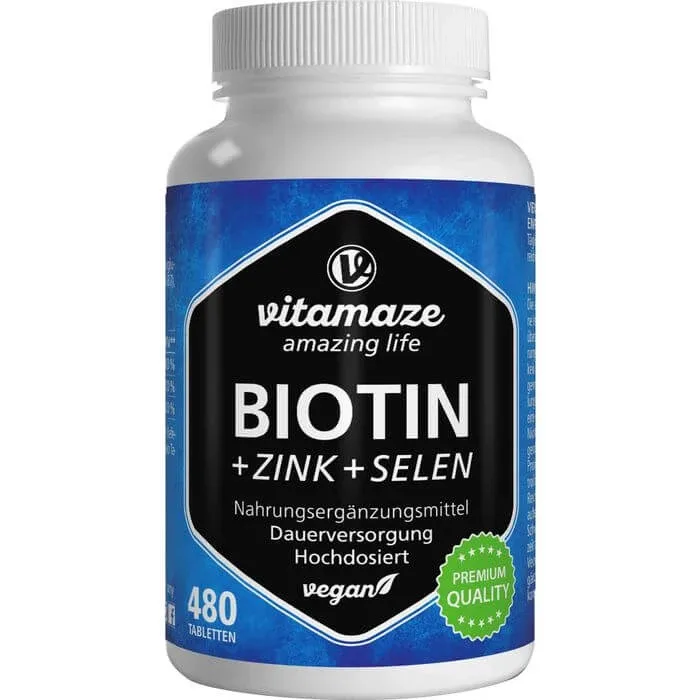 BIOTIN 10 mg doză mare+Zinc+Seleniu Tablete 480 Capsule — preț și oferte