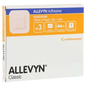 Allevyn adeziv 7.5x7.5 cm rană adezivă 3 buc.
